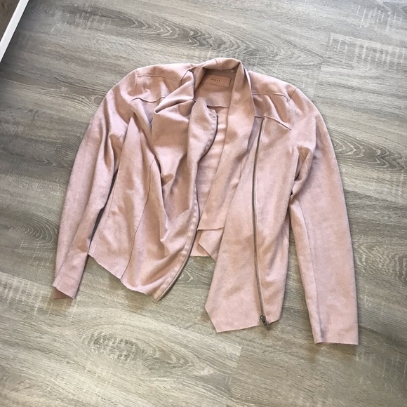 Anthropologie Blank NYC Faux Suede Drape Front Size Small EUC - Picture 4 of 9